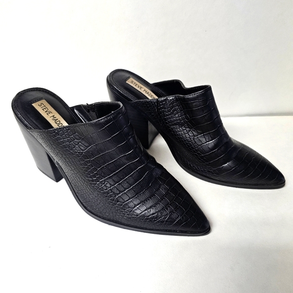 Steve Madden Shoes - Steve Madden Savina Black Mule Slip-ons